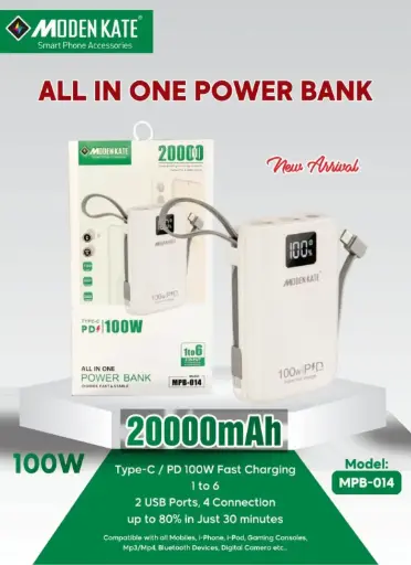 MODENKATE HIGH QUALITY POWER BANK MPB014(20000mah)
